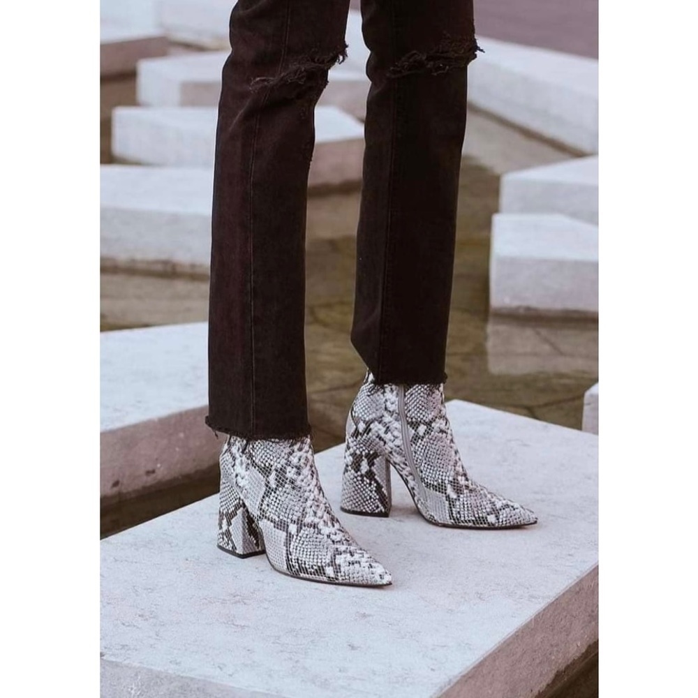 Alias Mae Leather Snake Skin Ahara Boots
